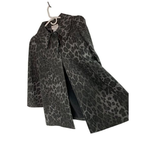 Charles gray London size small jacket swing blazer wool animal print 6285 - Picture 4 of 8